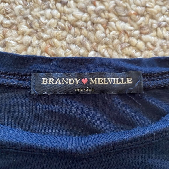 Brandy Melville Blue Killin’ It Crop Top - Picture 3 of 3